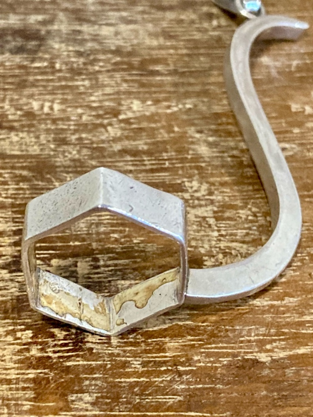 Crystal Holder Pendant Sterling Silver Curved D. Robert Smith Missing Crystal! - Picture 6 of 10